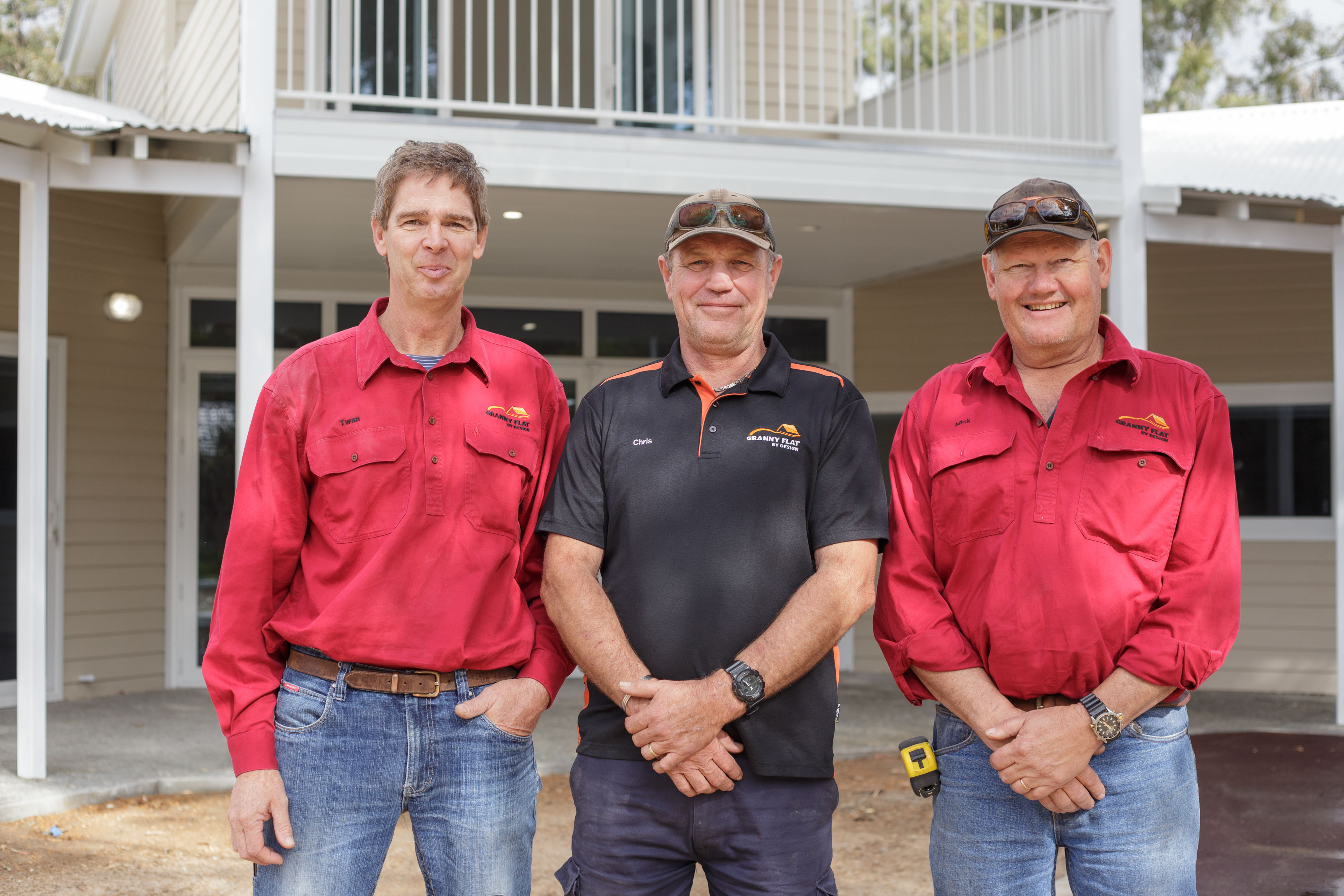 The Granny Flat By Design team, L-R Twan Smeets, Chris Arnold and Mick Tewes.